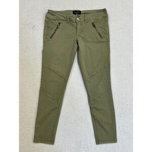 Womens American Eagle Olive Green Skinny‎ Slim Chino Pants Jeans Size 4R GUC